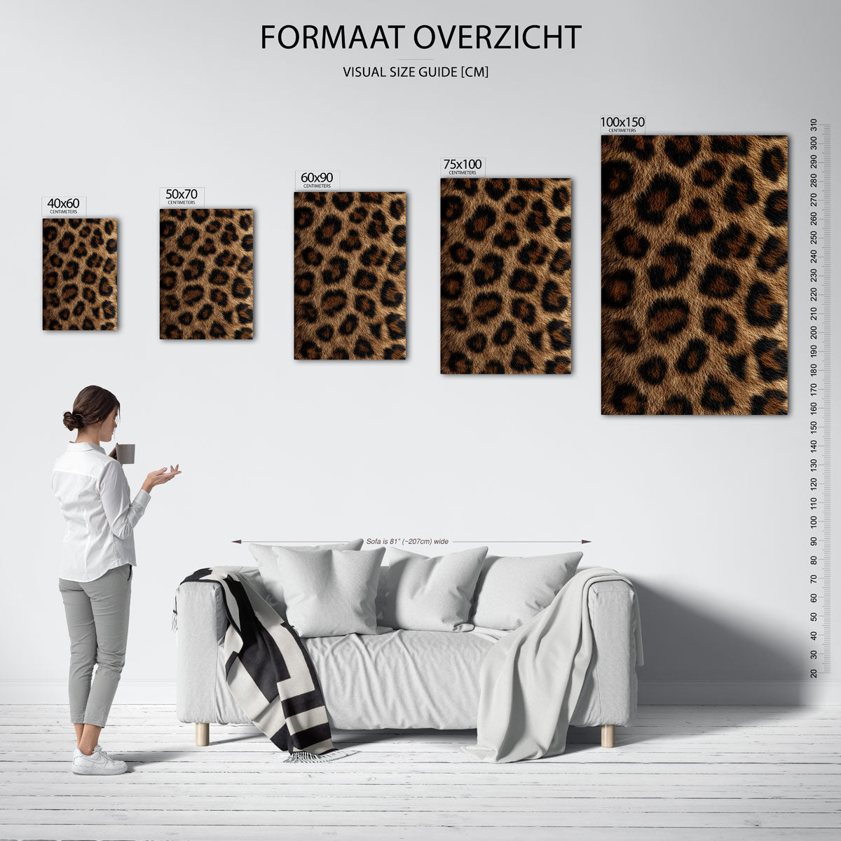Dierenprint patroon Kunstwerk
