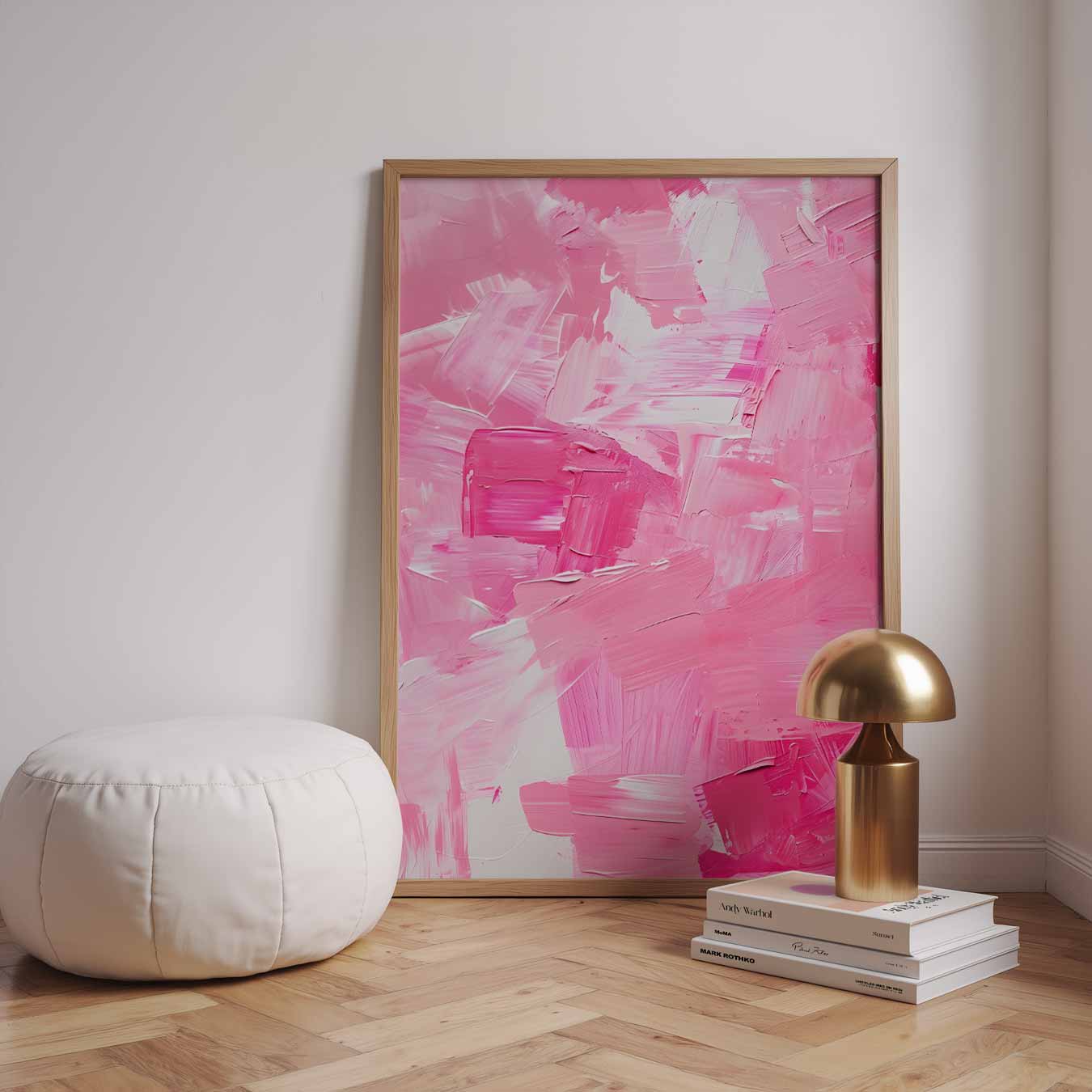 Romantische Roze Abstracte Poster-WallArtistic