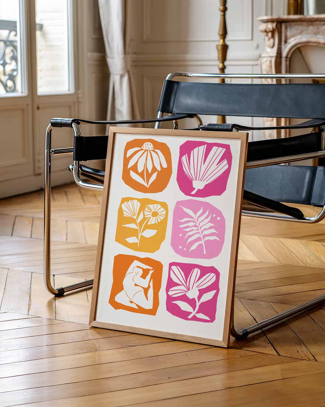 Bloemenpracht en Elegante Vormen Poster-WallArtistic