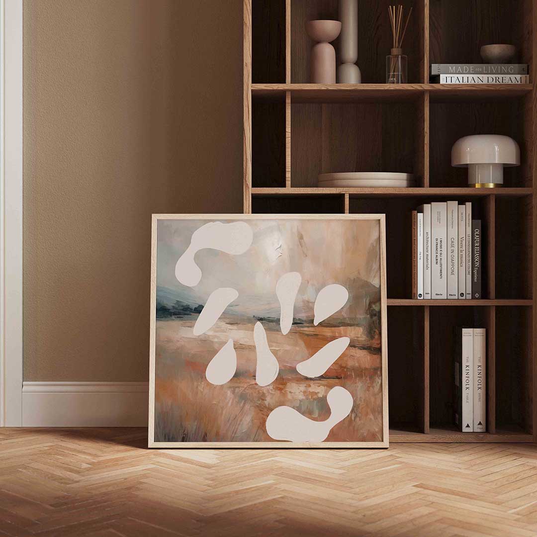 Abstracte vormen landschap Poster