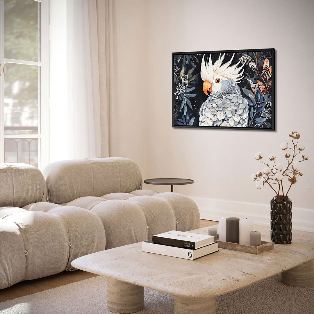 Papegaai met bladeren Kunstwerk