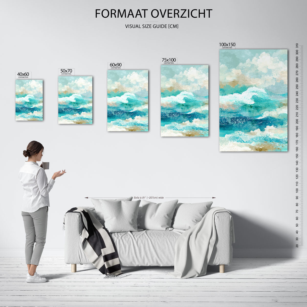 Dromerige zee Kunstwerk