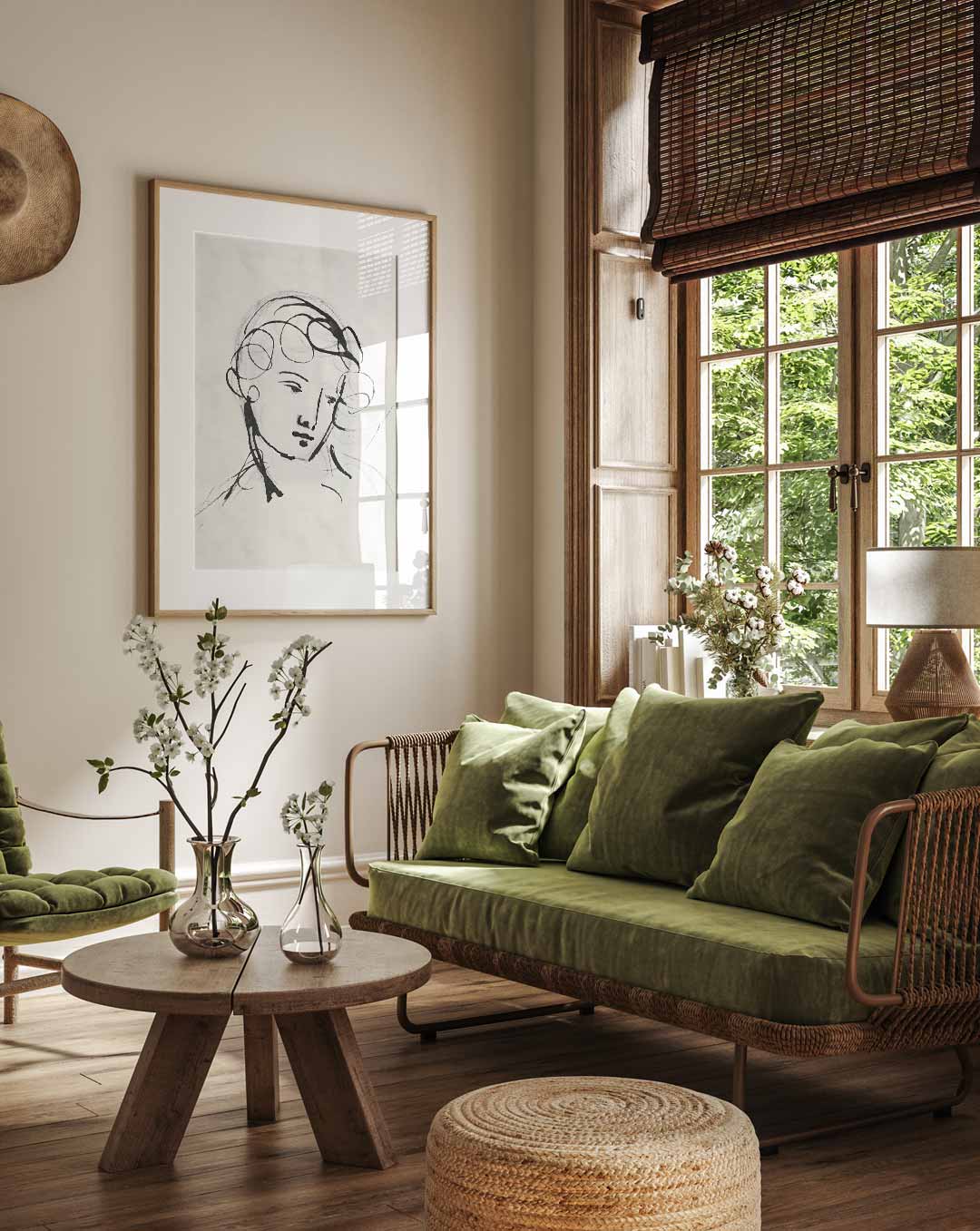 Elegante Schets Van Een Vrouw Poster-WallArtistic