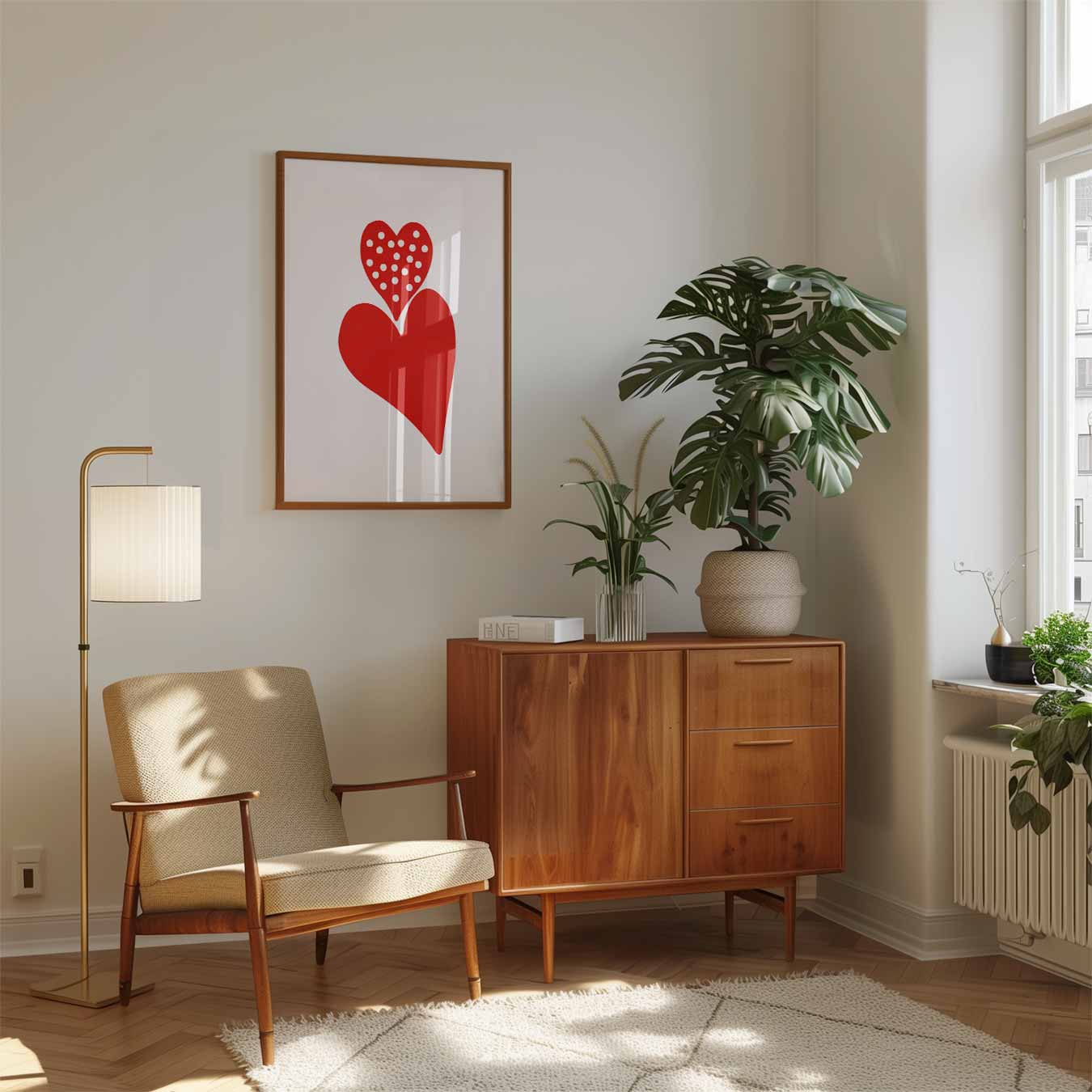 Liefdeshartjes Wall Art Poster-WallArtistic