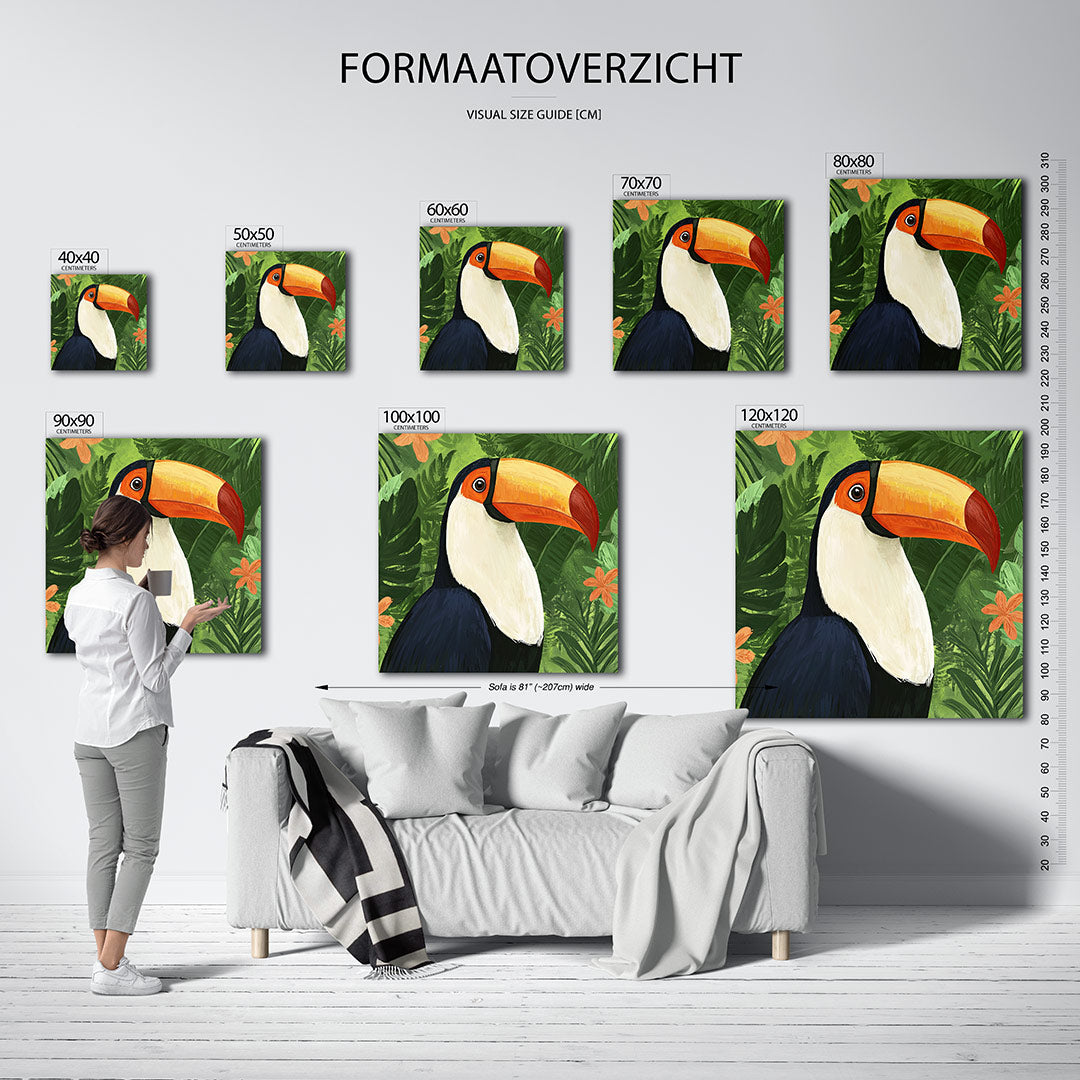 Tropische toekan Kunstwerk