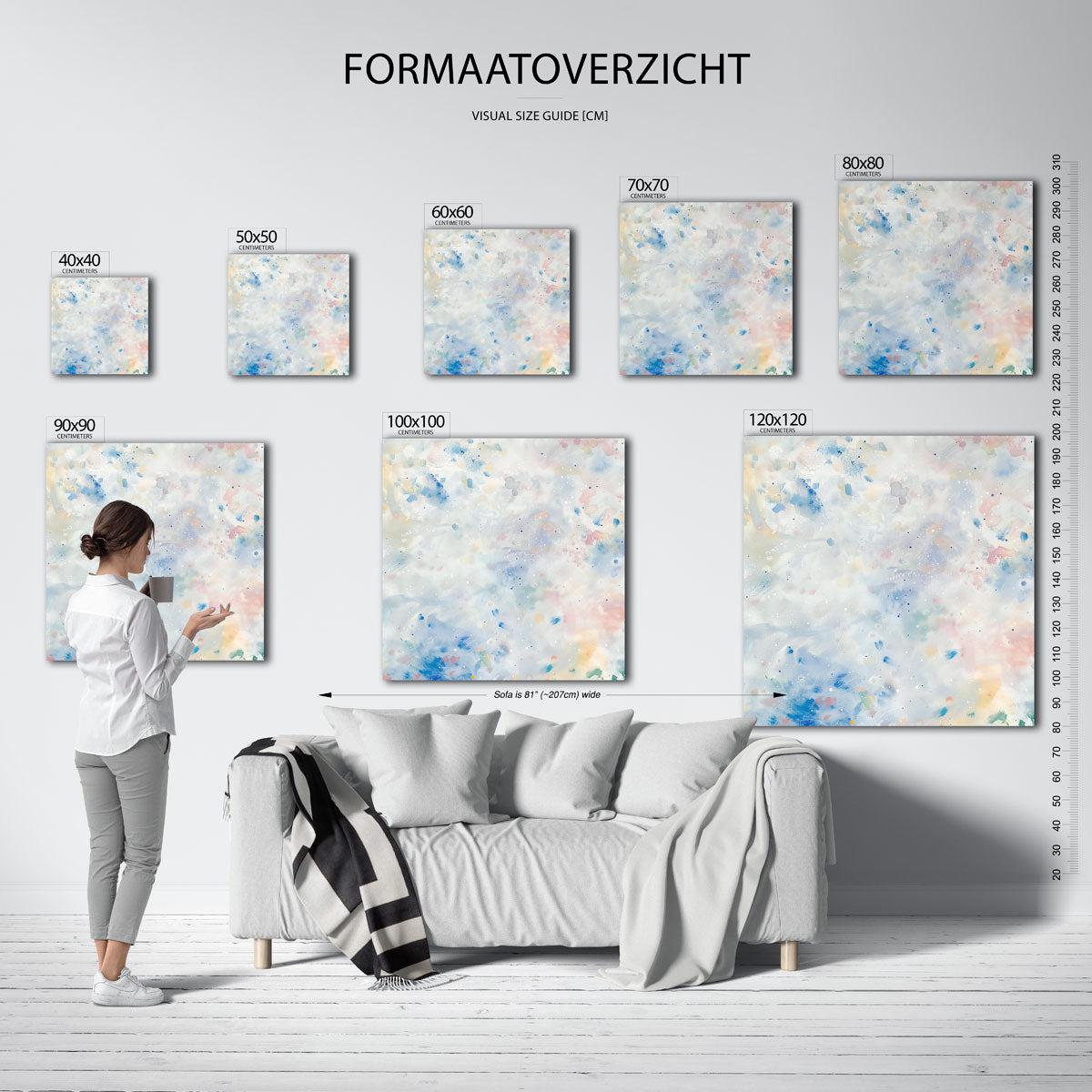 Abstracte pastelkleuren Poster