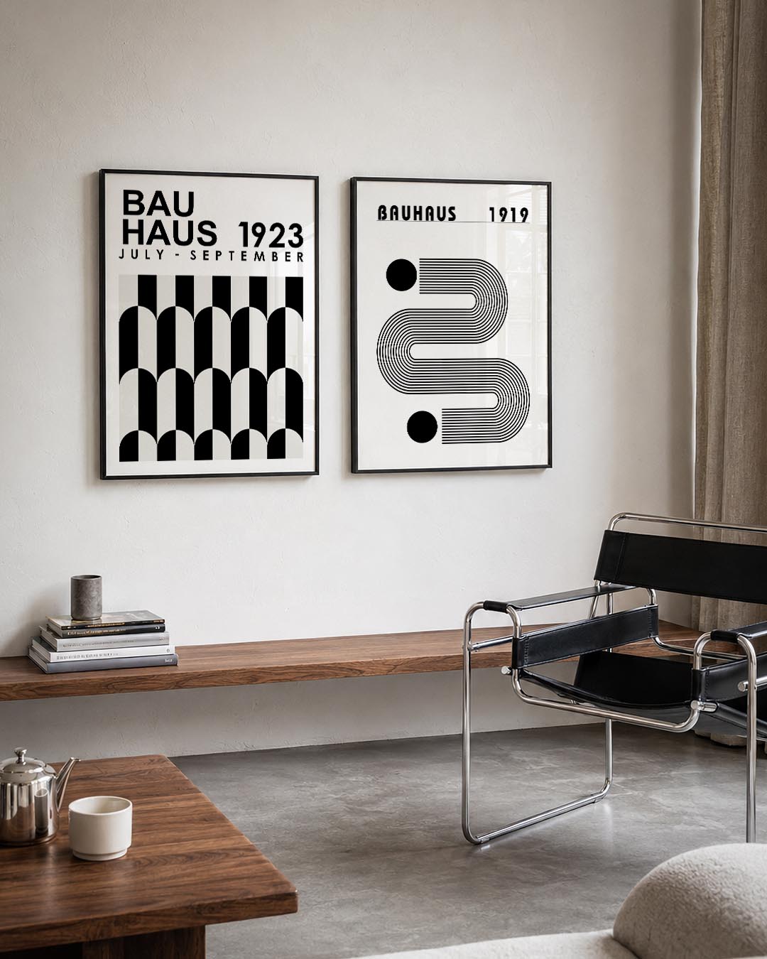 Zwart wit ritme Posterset