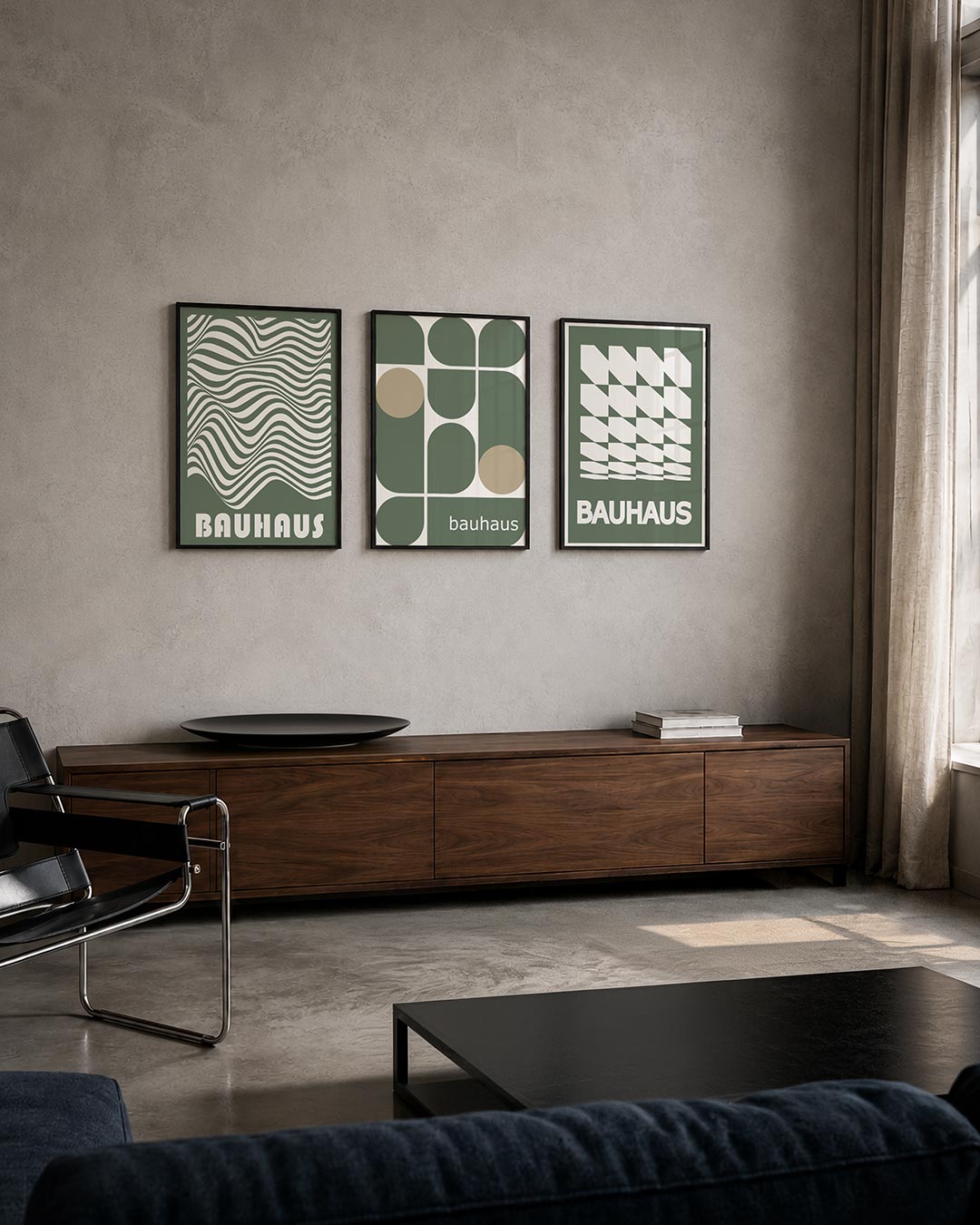 Golvend lijnenspel Posterset