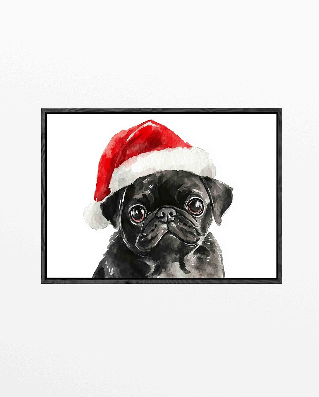Hond met kerstmuts Kunstwerk