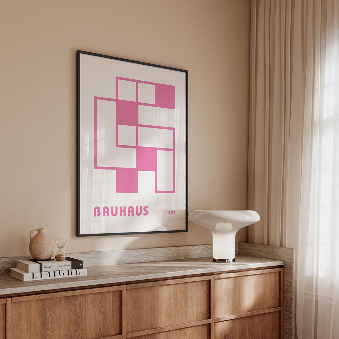Roze vlakverdeling Poster