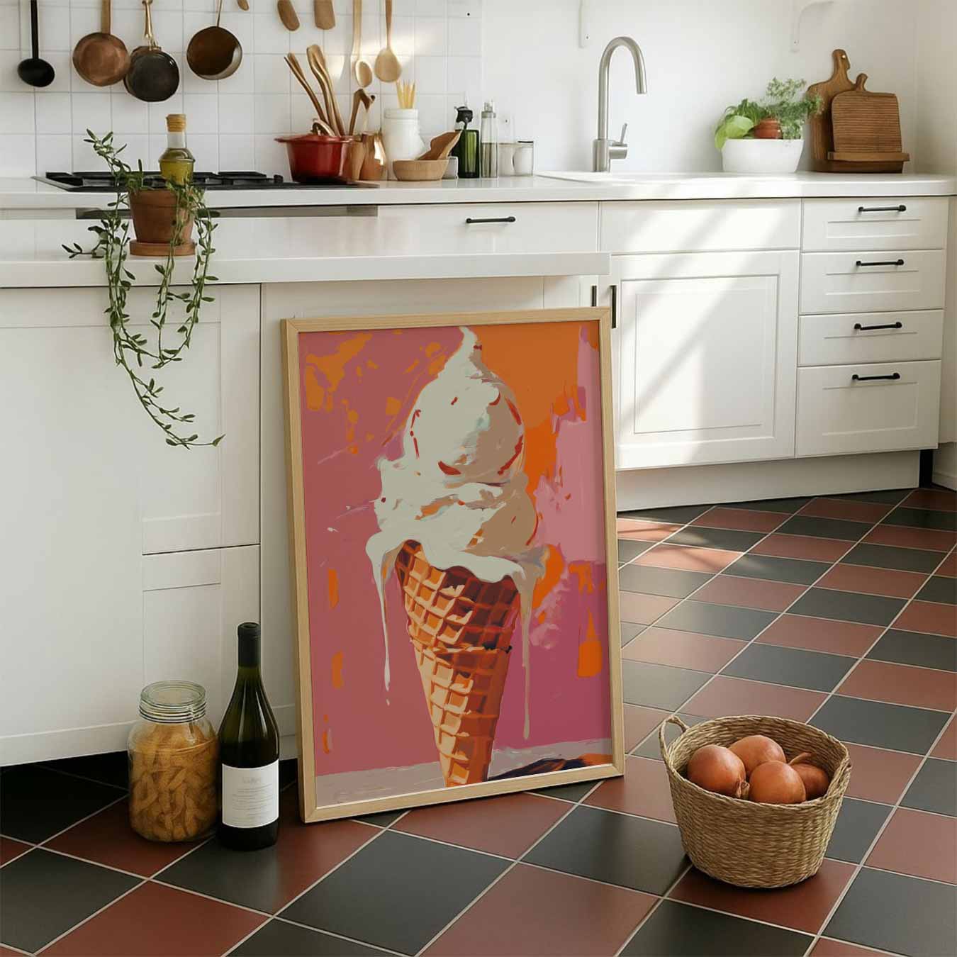 Ijsjesgeluk in de Zomer Poster-WallArtistic