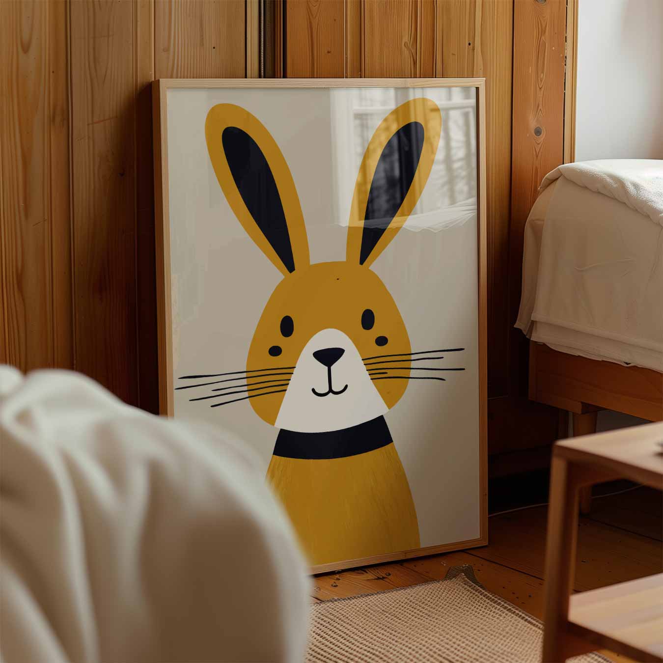 Vrolijke Konijn Kunstposter-WallArtistic
