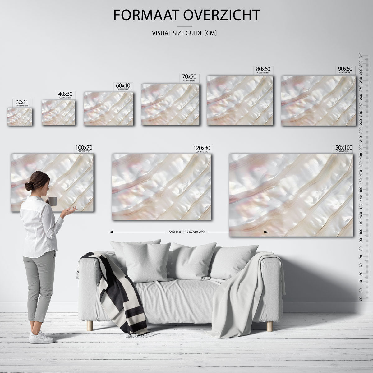 Glanzende parelmoer Poster