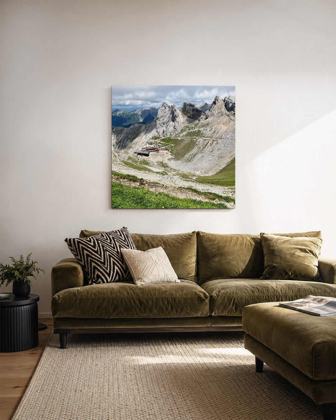 Berglandschap met rotsen Kunstwerk