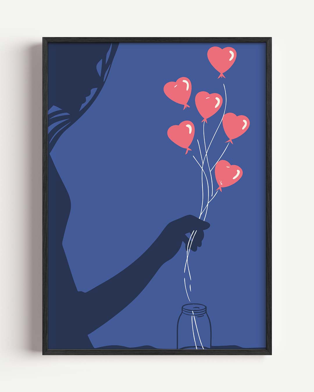 Dromerige Hartenballonnen Poster-WallArtistic