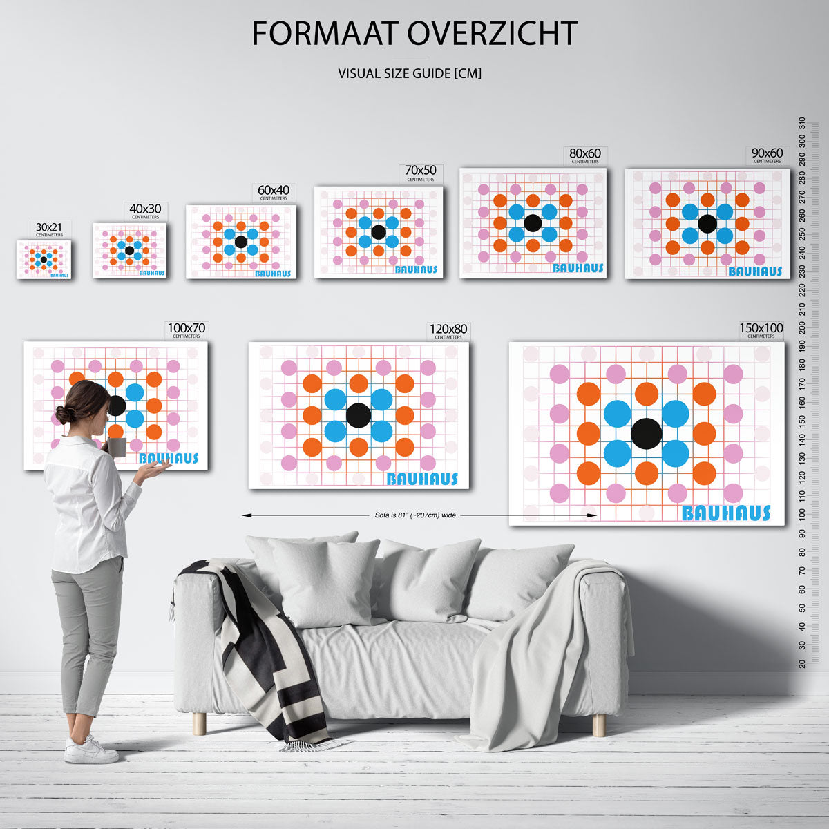 Cirkelritme en lijnen Poster