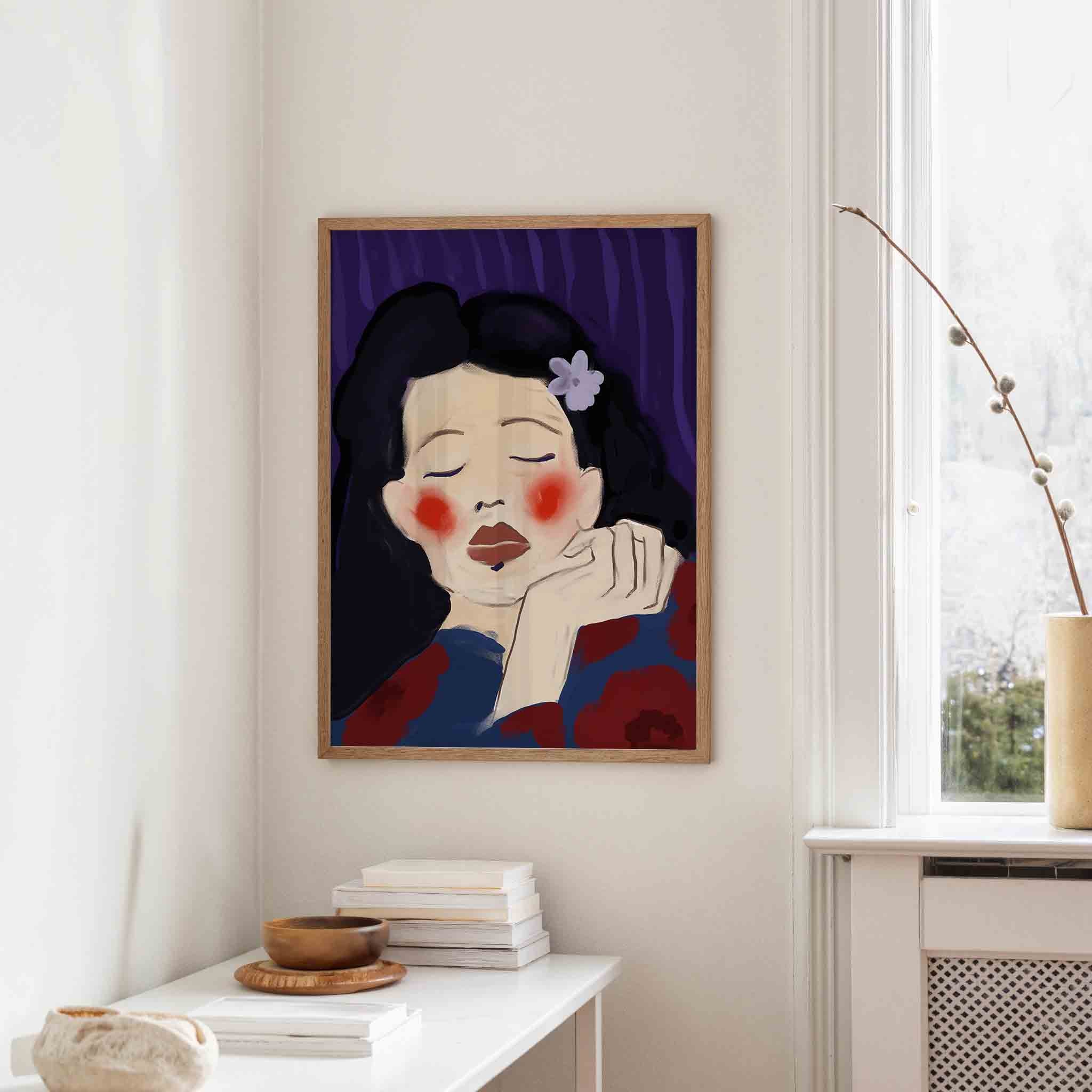 Slapende vrouw Poster