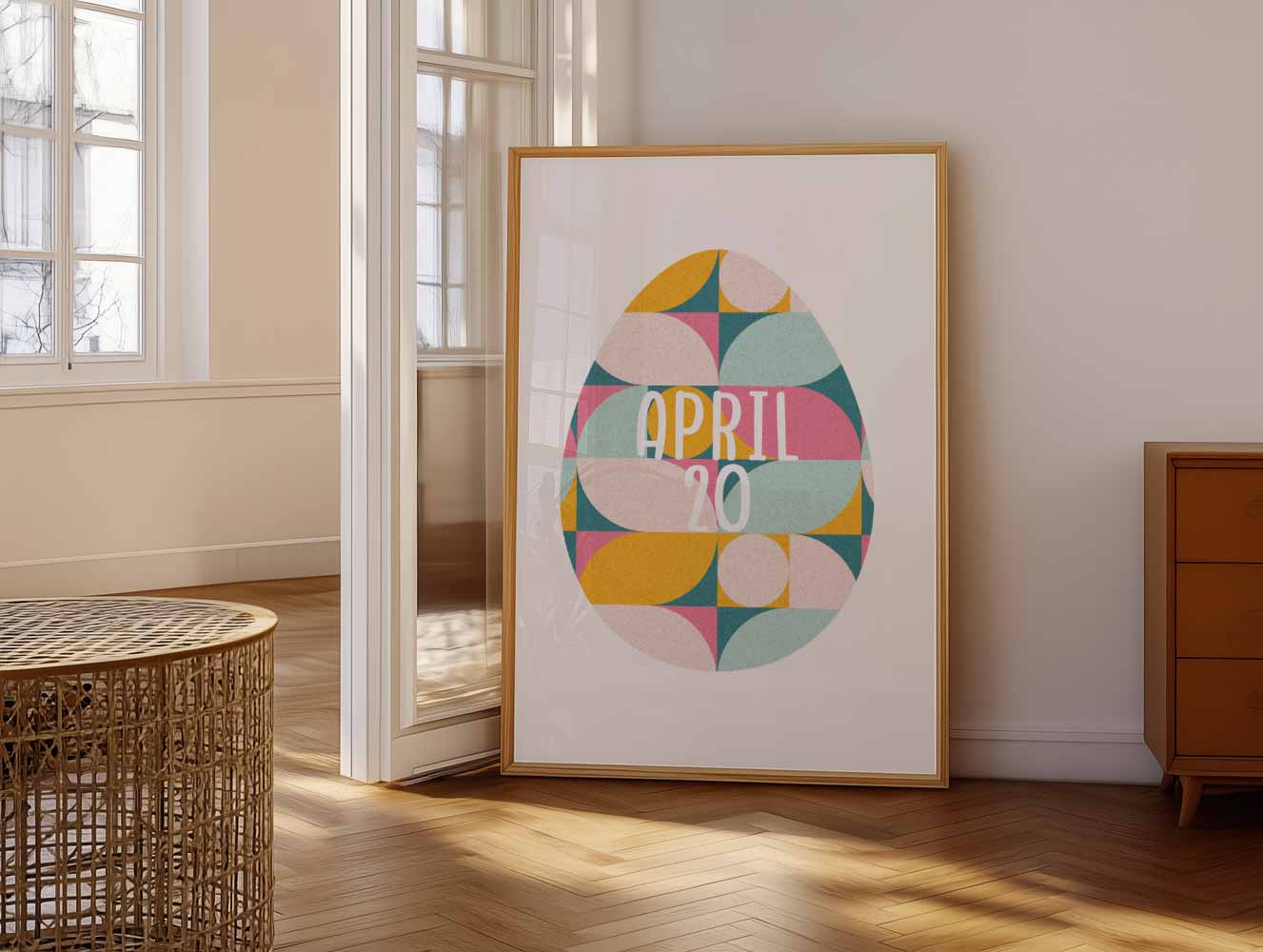 Retro Geometrische Poster - April 20 Poster-WallArtistic