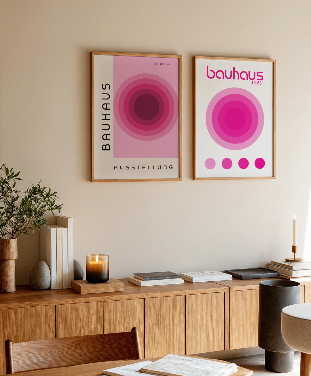 Cirkelvormige kleurovergangen Posterset