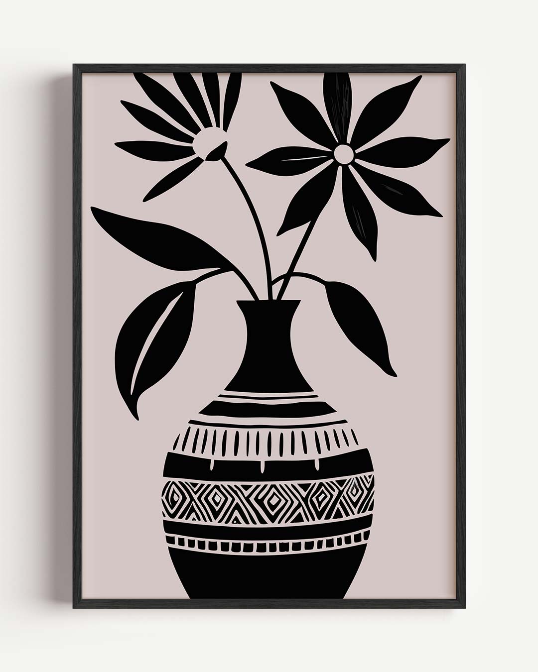Bloemenvazen Silhouet Poster-WallArtistic