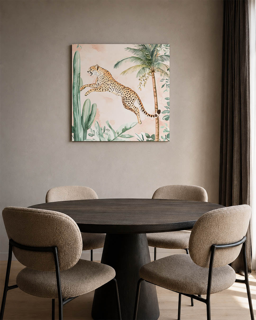 Springende luipaard Kunstwerk