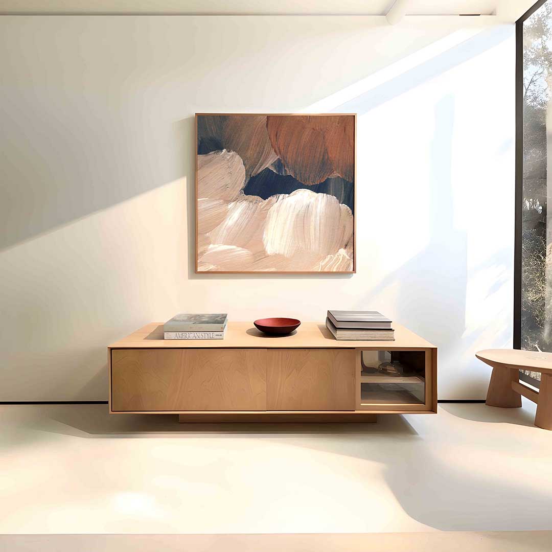 Abstracte penseelstreken Poster