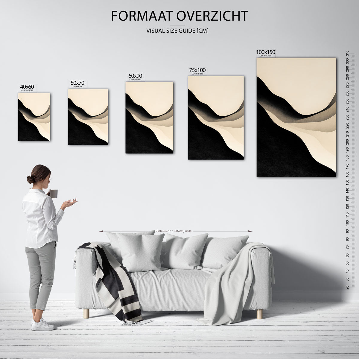 Golvende lijnen Kunstwerk