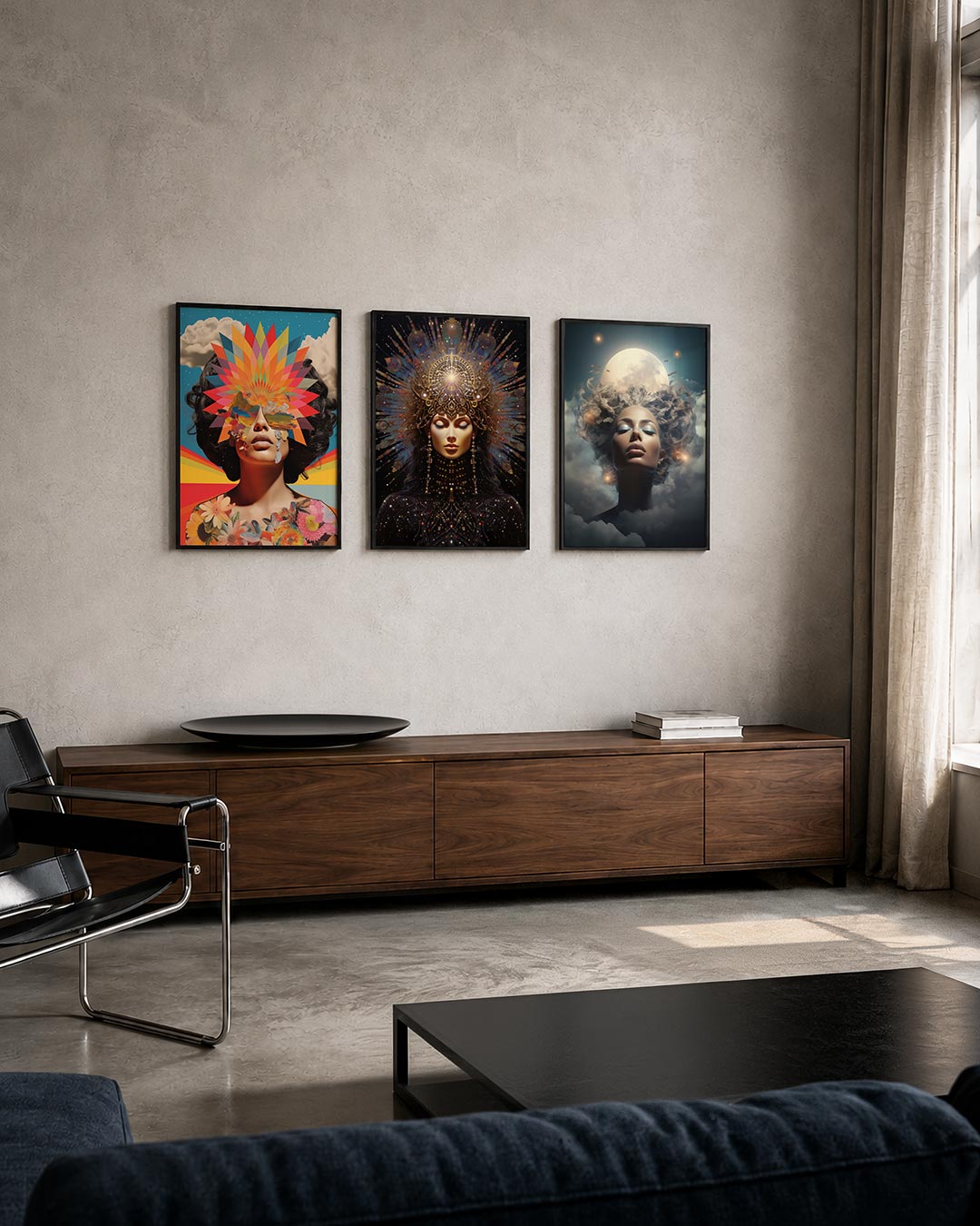 Kleurrijke vormenexplosie Posterset