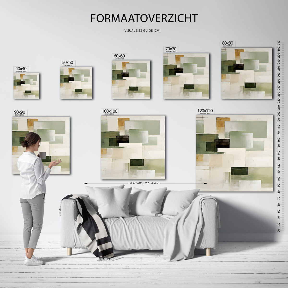 Abstracte rechthoeken Poster