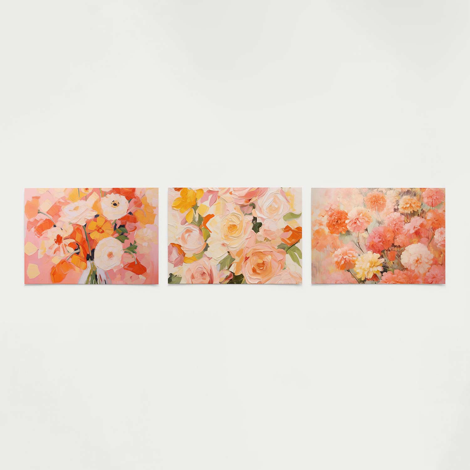 Bloemrijke kleurvlakken Posterset