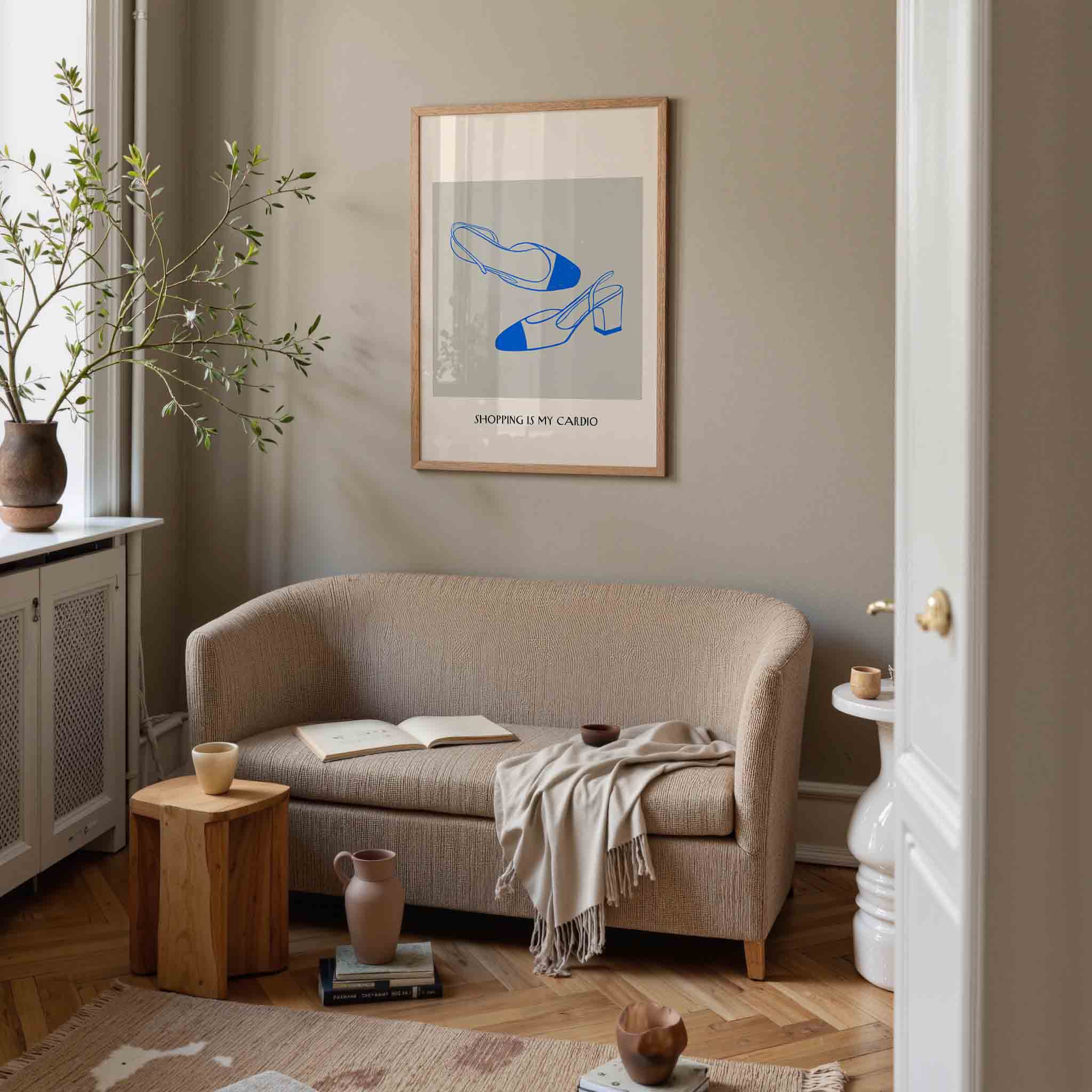Blauwe schoenen Poster