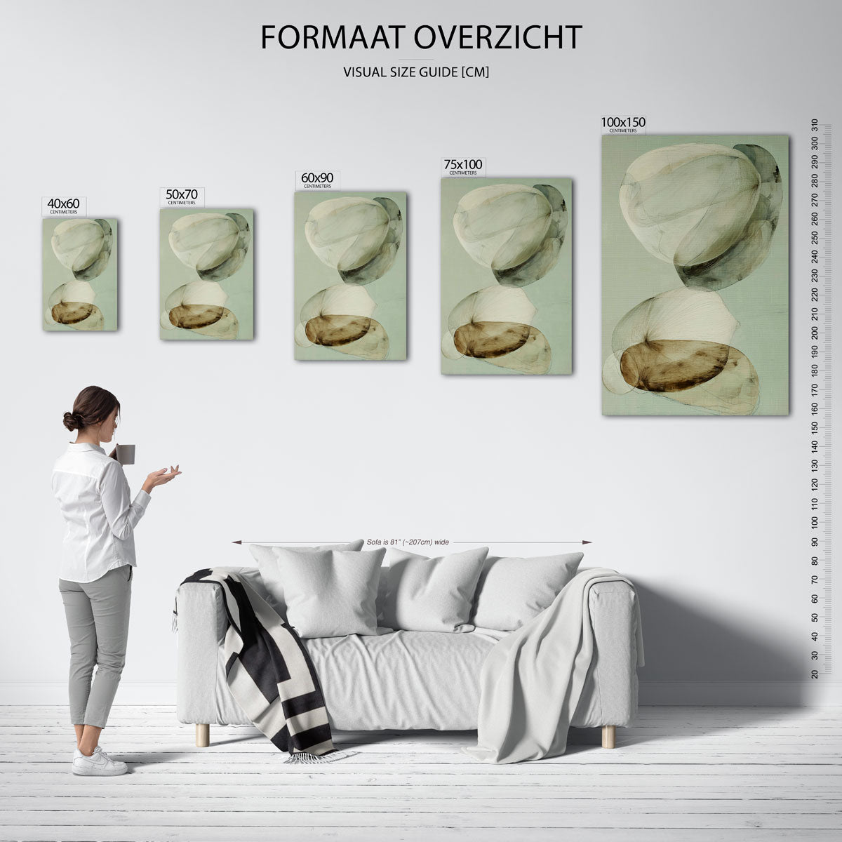 Organische vormen compositie Kunstwerk