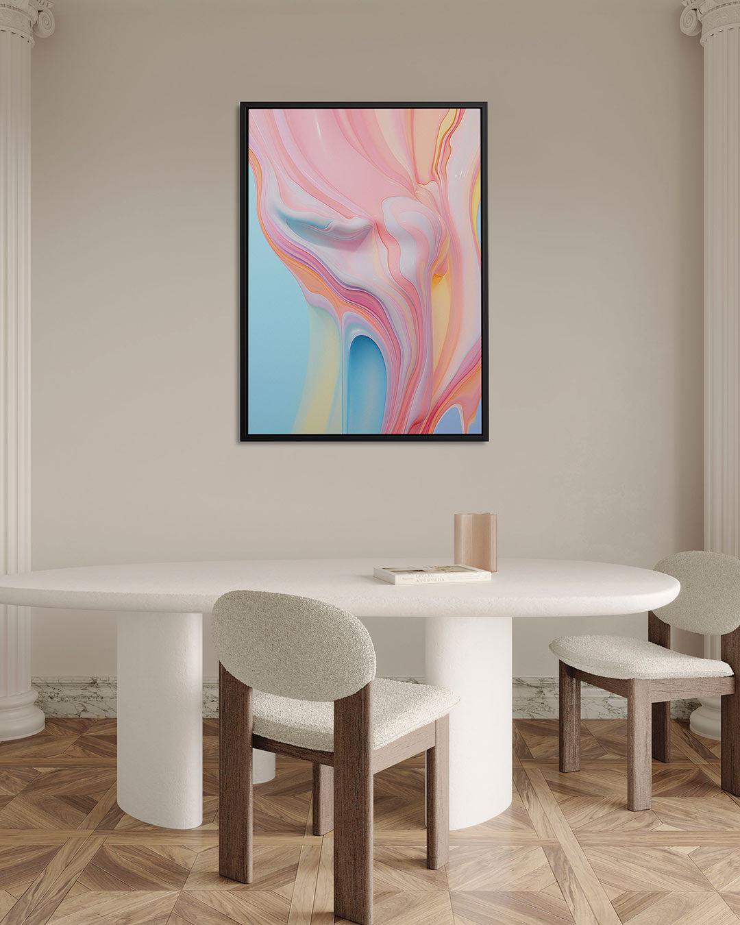 Vloeiende kleurencompositie Kunstwerk