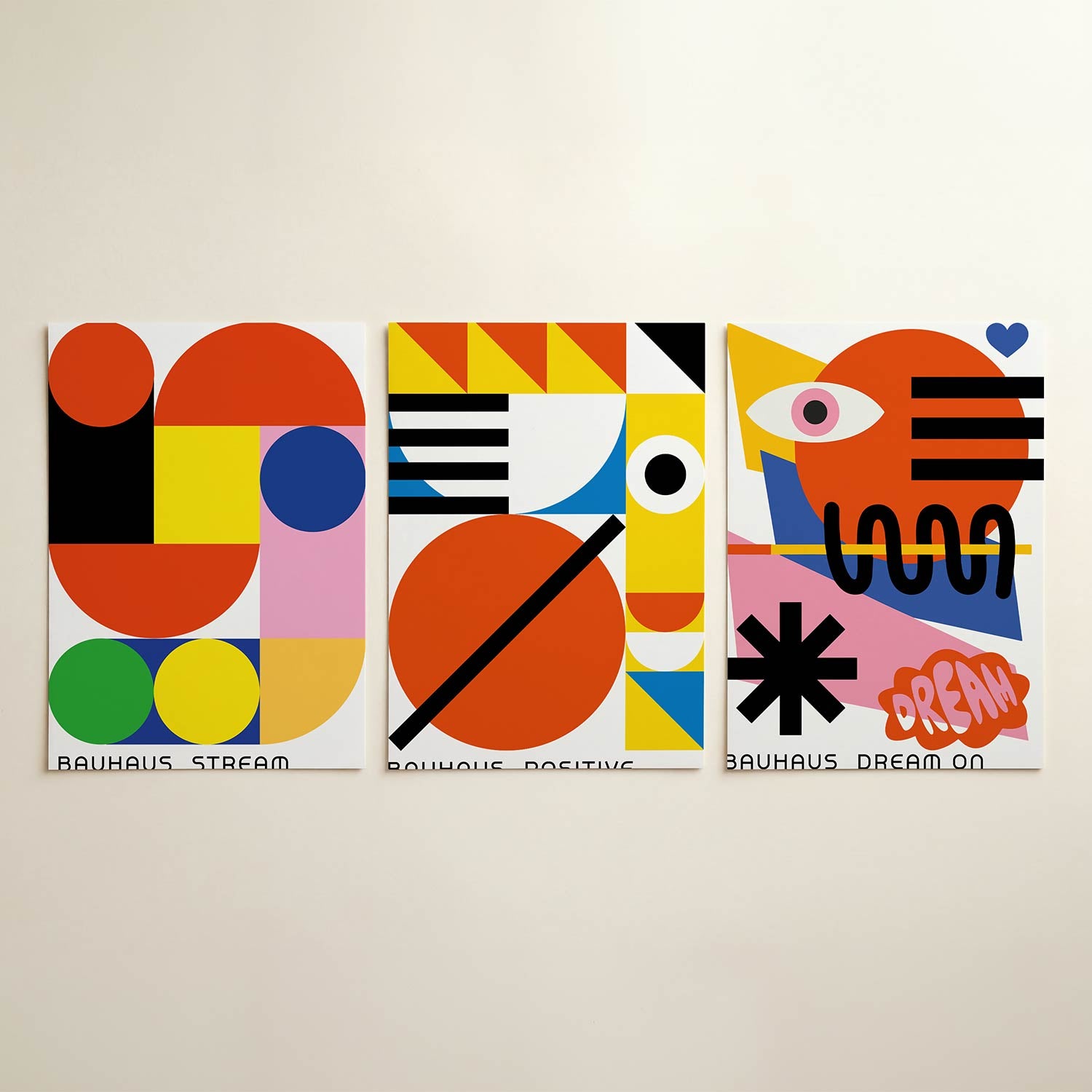 Vormen en kleurvlakken Posterset