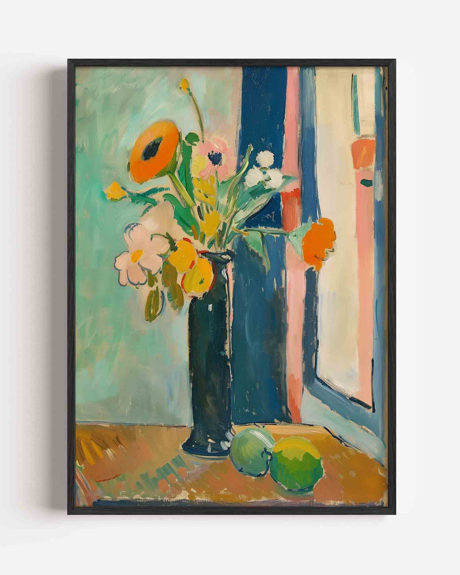 Bloemen in vaas Poster