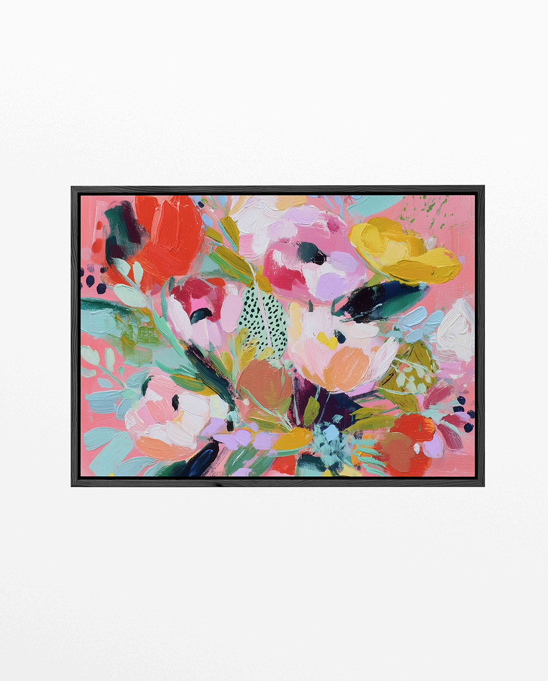 Kleurrijke bloemenexplosie Kunstwerk