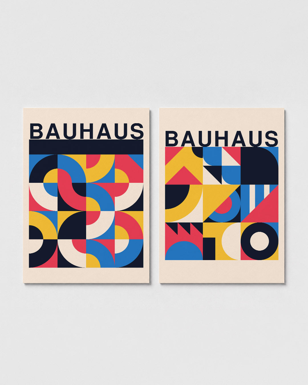 Kleurrijke vormenmix Posterset