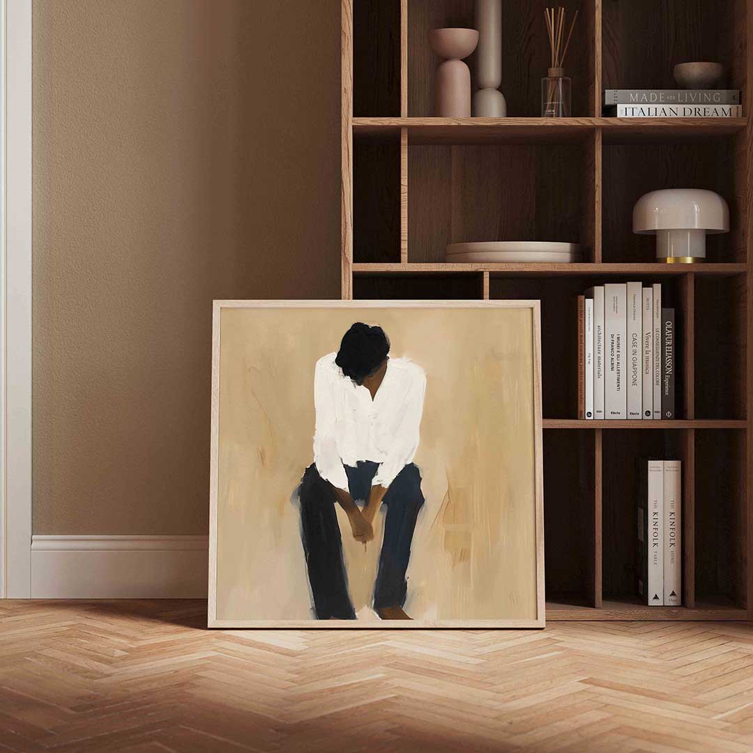 Zittende figuur Poster