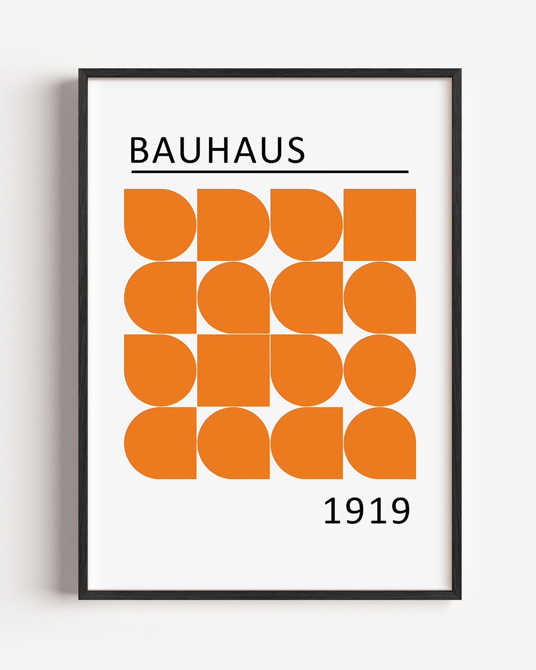 Oranje vormritme Poster