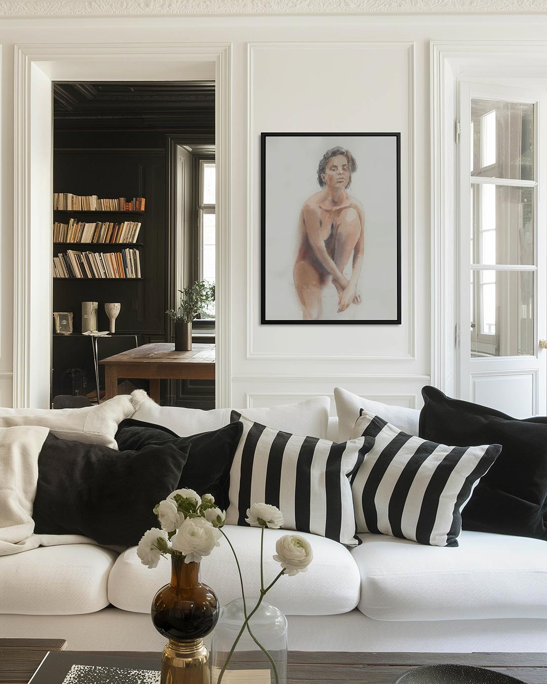 Zittende vrouw Kunstwerk