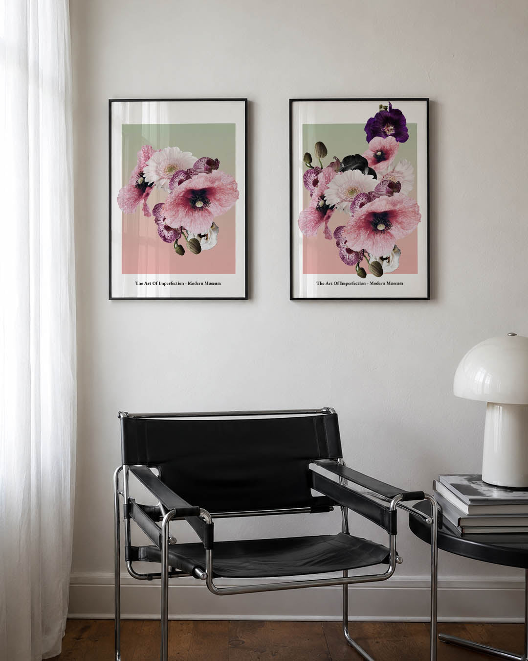 Bloemen en vervaging Posterset