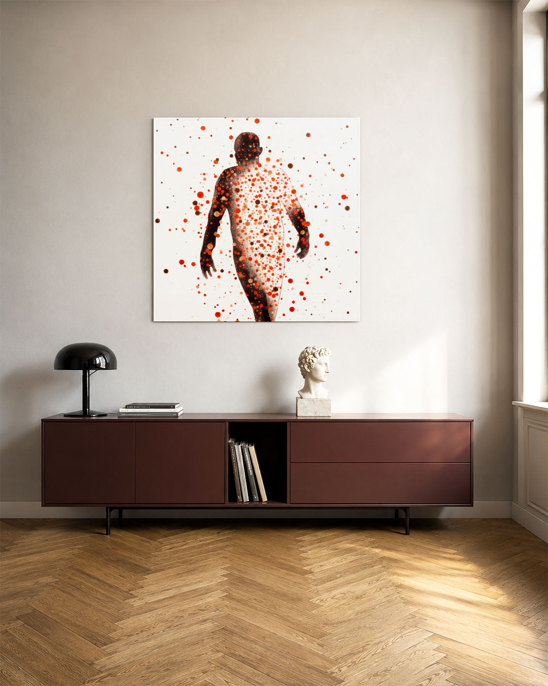 Vorm en puntenspel Kunstwerk