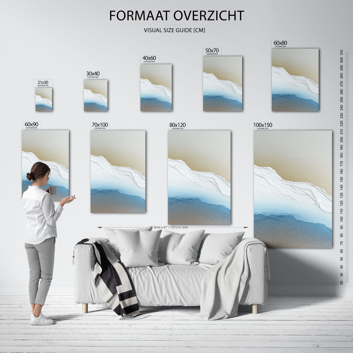 Gelaagde bergen Poster