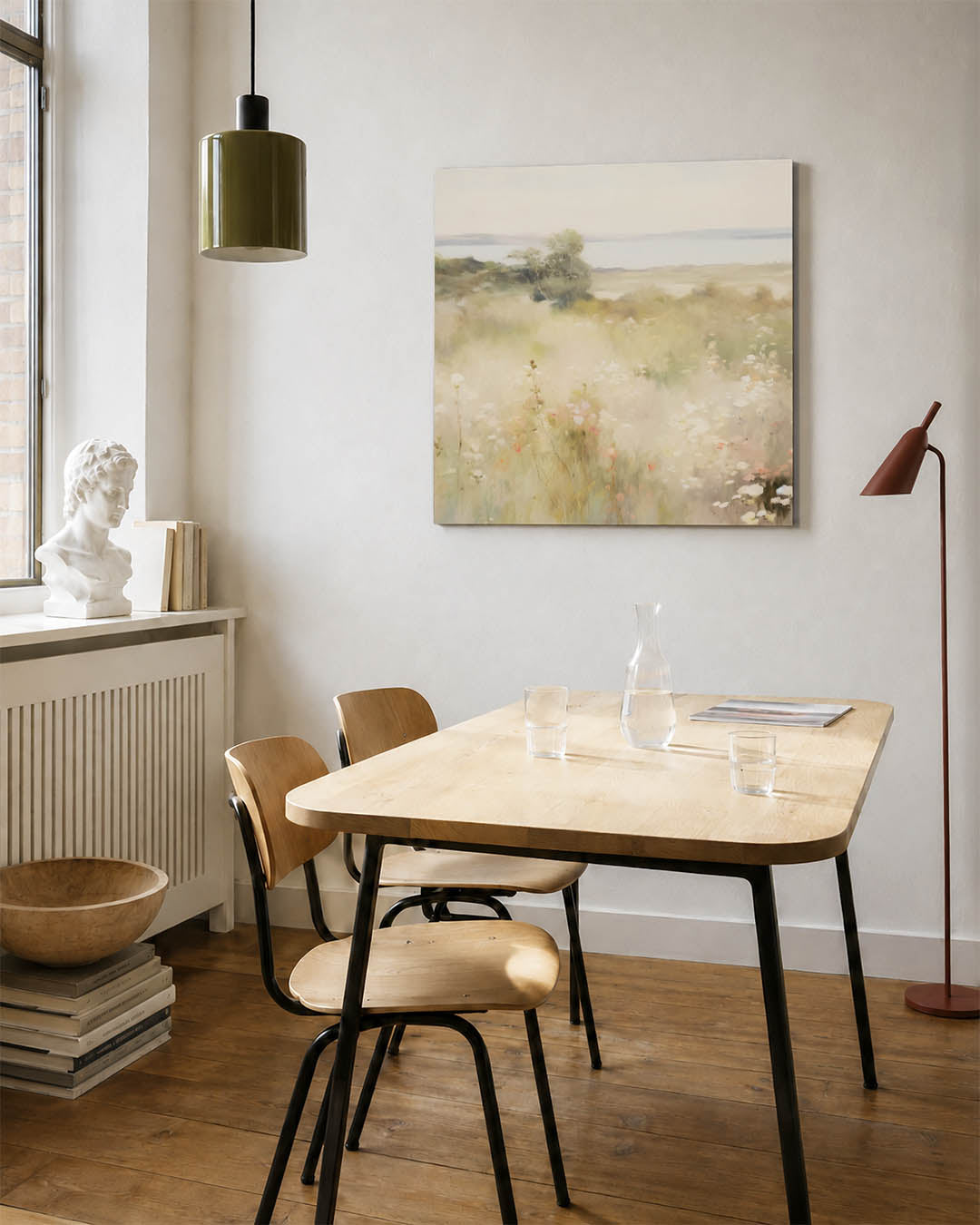 Dromerige bloemenweide Kunstwerk