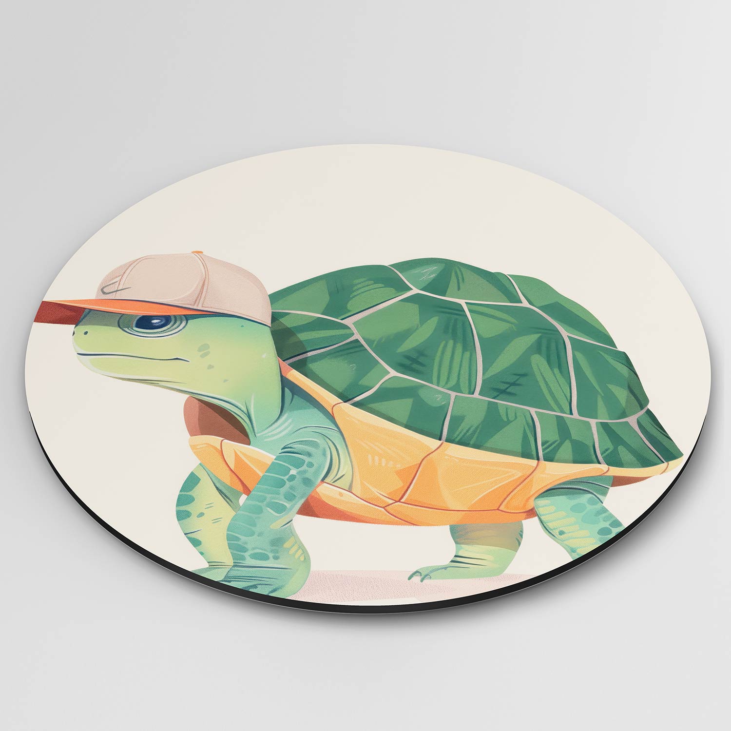 Schildpad met pet Muurcirkel