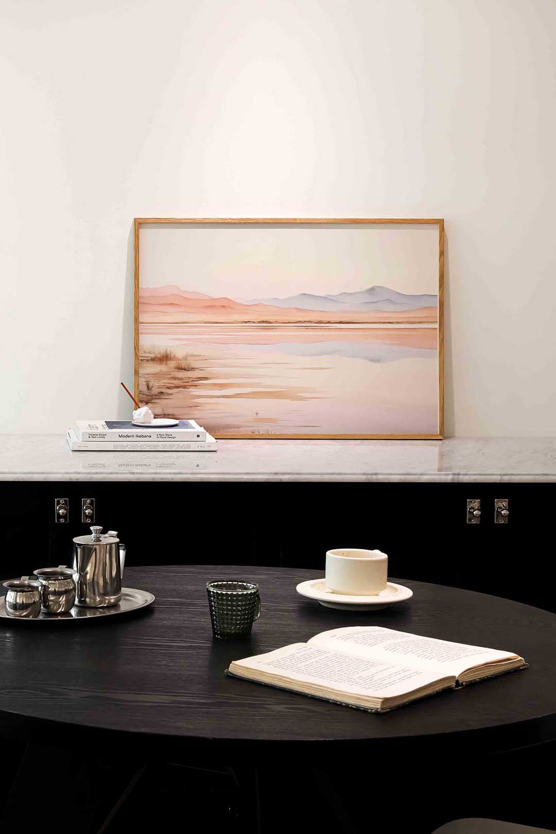 Landschap met bergen Poster