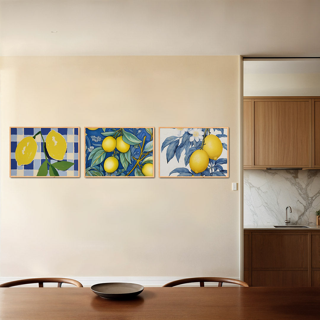 Citrus en tegelpatroon Posterset