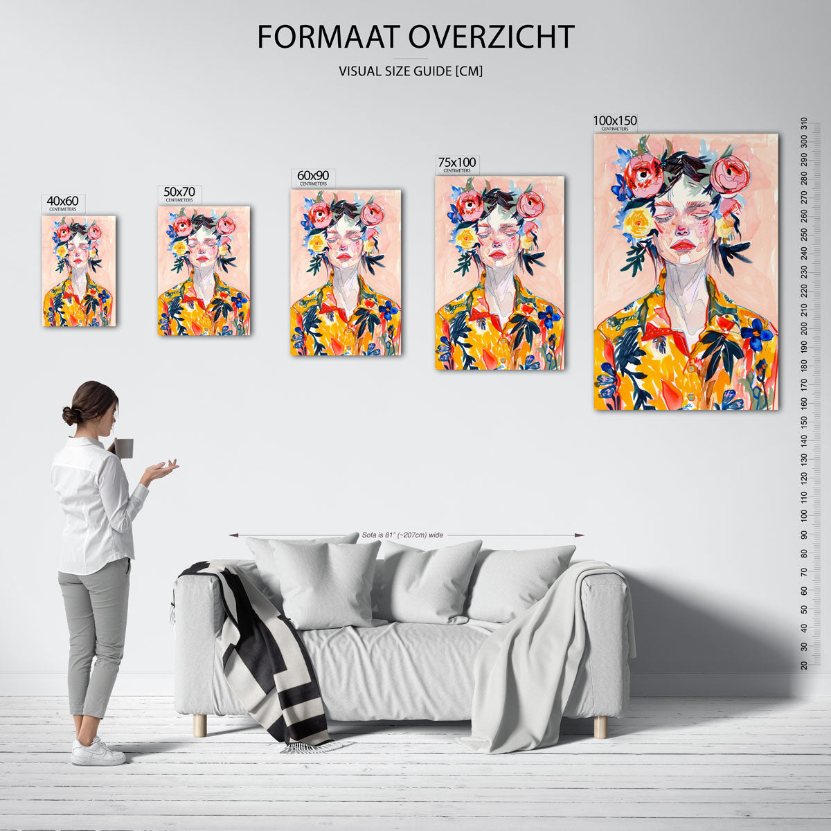 Portret illustratie Kunstwerk