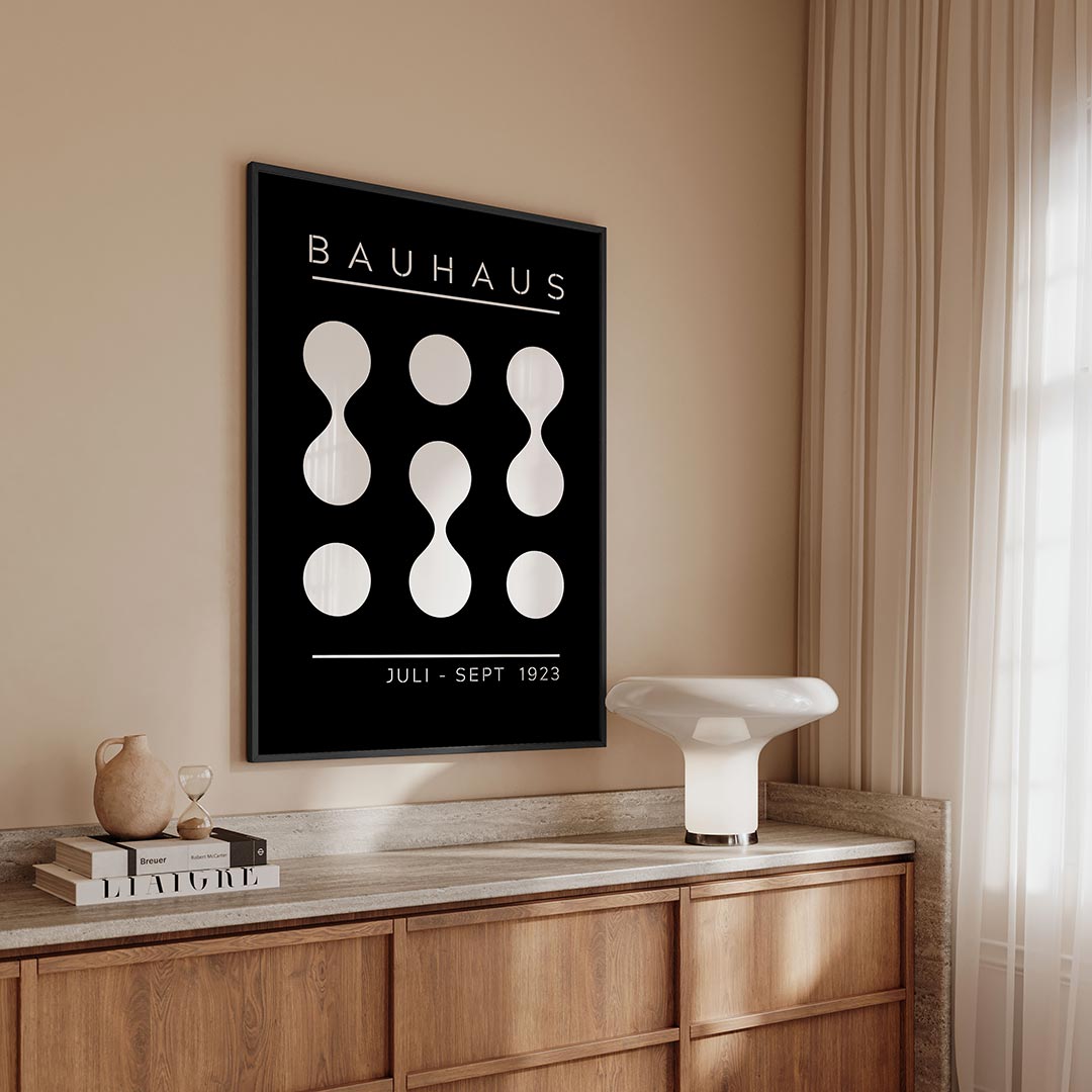 Zwart wit vormen Poster