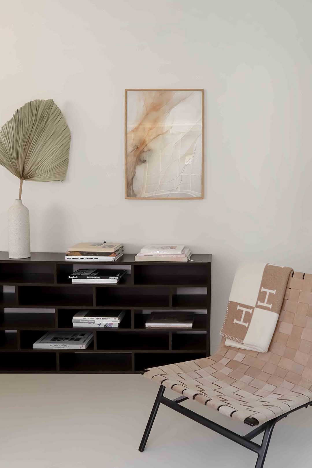Abstracte beige vormen Poster